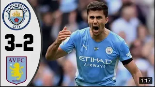 Manchester City Vs Aston Villa 3 2 All Goals   Extended Highlights