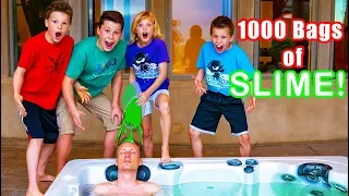 Hot tub SLIME Prank on My DAD!