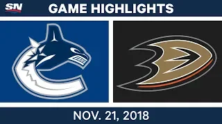 NHL Highlights | Canucks vs. Ducks – Nov. 21, 2018