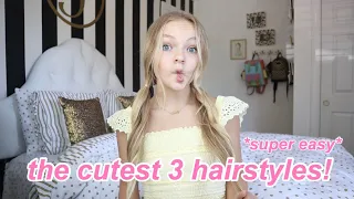 3 cute and easy hairstyles | Pressley Hosbach