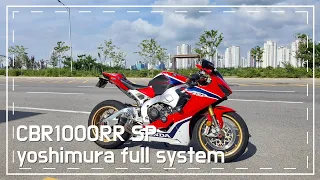 HONDA CBR1000RR SP yoshimura alpha t full system Exhaust Sound ll 요시무라 알파 T 풀시스템 머플러 배기음 2017-19