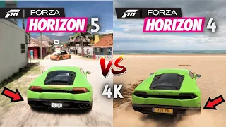 Forza Horizon 5 VS Forza Horizon 4 Graphics 4K Comparison 2021 Gameplay