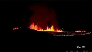 Iceland Volcano Erupts Again. The exact moment caught on camera.