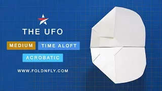 ✈ Make a Paper Airplane That Floats and Glides - The UFO - Fold 'N Fly