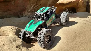 Axial Capra with 2.2 Swampers rock & sand crawling!!