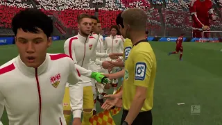 FIFA 22: FC Bayern Munich vs. VfB Stuttgart (Bundesliga 2022-23) kickoff world class mode gameplay