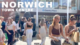 🇬🇧 Norwich City Tour 2023 | Walking Through Norwich Town Centre | England Walk 4K HDR