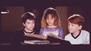 Young Harry Potter, Hermione and Ron at the audition for "Harry Potter"