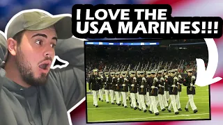 South African Reacts: US MARINE CORPS SILENT DRILL PLATOON HALFTIME SHOW!