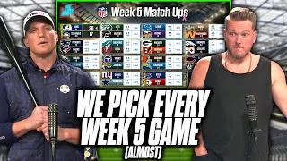Pat McAfee & AJ Hawk Pick EVERY GAME For Week 5 Of The NFL (almost)