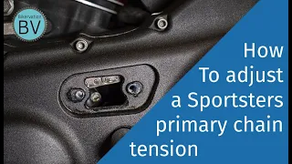 Bikervation  - Adjusting the primary chain tension on a 2007 Sportster XL1200 R Roadster.