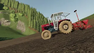 sowing wheat on small slovenia farm (FS19)