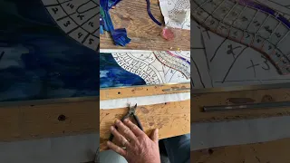 Copper Foil and Leaded Stained Glass Piano Panel