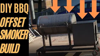 Offset Smoker Build!!  82 gallons!!  DIY Texas Style Offset Smoker