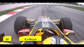 kubica on board malasia f1 2010.