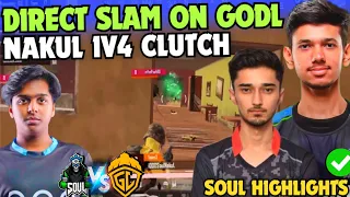 iQOOSouL Wipes GodL in Seconds 😳 SouL Nakul 1v4 Clutch 🔥 Team SouL 🚀