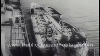 Nazi U Boat U-843 raised from sea bottom in Sweden 1958 archival footage
