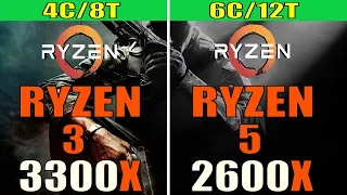 RYZEN 3 3300X vs RYZEN 5 2600X | Radeon RX 5700XT | PC GAMES TEST |