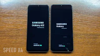 Samsung Galaxy A12 vs Galaxy A13 Synchro Startup & Boot Animation  Android 11 vs 12