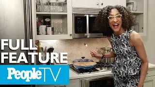 Carla Hall Cooks Chicken With Spicy Tomatoes & Olives, Tours Her Home & Kitchen | PeopleTV