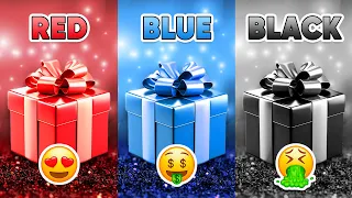 Choose Your Gift...! Red, Blue or Black ❤️💙🖤 How Lucky Are You? 🎁 Quiz Kingdom