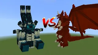 Destoroyah vs king mutant warden - Minecraft mob battle - titan battle - Minecraft bedrock edition