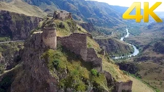 Tmogvi Fortress / თმოგვის ციხე / Крепость Тмогви -  4K aerial video footage DJI Inspire 1