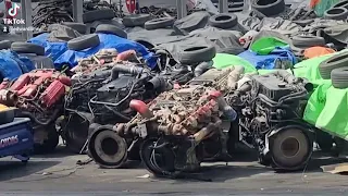 used trucks engine for sale in south korean junkyard #usedtrucksforsalesouthkorean #koreausedcars
