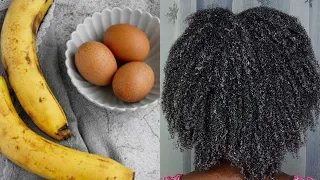 How TO MAKE BANANA EGG HAIR MASK FOR EXTREME PROTEIN TREATMENT 🔥💯#naturalhairgrowthtips #youtube