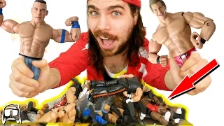 HUGE PILE of RARE WWE TOYS!! Old School Jakks & a Mattel Lost Treasure at THRIFT SHOP!!