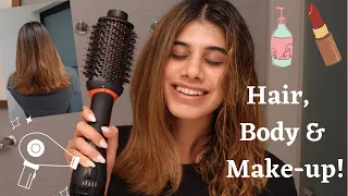 Full Blow Dry, Body care & Make-up Routine! | Malvika Sitlani Aryan