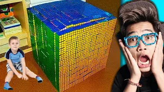 GILA! HANYA ANAK INILAH YANG BISA MENYELESAIKAN RUBIK 100X100 HANYA DALAM 5 DETIK!!! SEMUA KAGET!!!