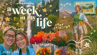 a week in my life // back in seattle, road trip, and visiting home with my boyfriend (vlog 026)