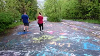 Centralia's graffiti highway in Centralia, Pennsylvania part 1