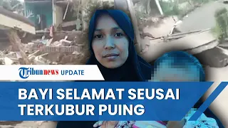 Bayi Ditemukan Selamat Tertimbun Puing Gempa Cianjur, saat Diangkat Berlumur Debu dan Mata Terkatup