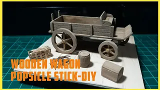 Wooden Wagon - Popsicle Stick - Easy Project #diy