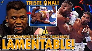 FRANCIS NGANNOU AVERGONZADO! tras SER NOQUEADO por ANTHONY JOSHUA | DECLARACIONES de FRANCIS NGANNOU