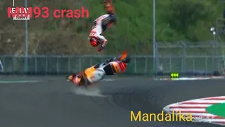 Marc Marquez high side crash in warm up session at IndonesianGP 2022