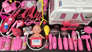 26 Minutes Satisfying with Unboxing Pink Ambulance Doctor Set | Cute Toys ASMR (no music)