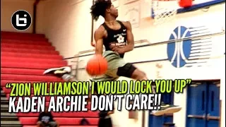 Kaden Archie Tells Zion Williamson "Try And Dunk On Me" Baggage Claim Boys Open Gym!