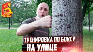 РЕЗКИЙ и СИЛЬНЫЙ удар. Тренировка по боксу на улице. Александр Степнов, бокс.