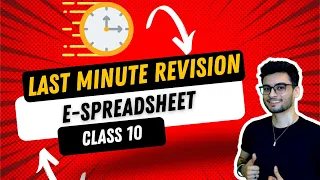 SOLVE Electronic Spreadsheet IMPORTANT Questions Class 10 CBSE 2024 | IT 402