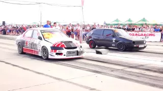 MITSUBISHI EVO 1000HP 9.8 vs VW GOLF