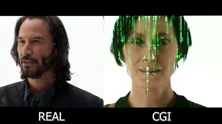 Real Keanu Reeves Real vs CGI - Matrix Awakens