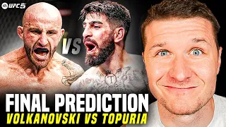 Alexander Volkanovski vs Ilia Topuria UFC 298 FINAL PREDICTION!! | UFC 5 Breakdown