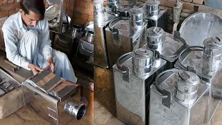 An amazing Skills of MAKING Milk Cans