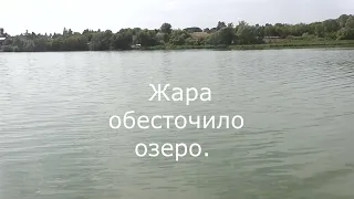 Жара обесточило озеро.