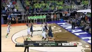 2013 NCAA Women's Basketball Championship. Semifinal. Connecticut vs. Notre Dame