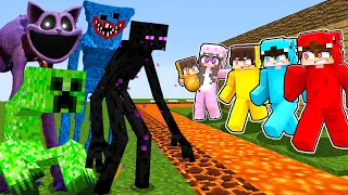 CATNAP, HUGGY WUGGY, ENDERMAN vs TAJNA BAZA w Minecraft!