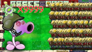 9999 Hypno Gatling Pea vs 999 Gold Buckethead Zombie vs All Zombies PvZ in Plants vs Zombies